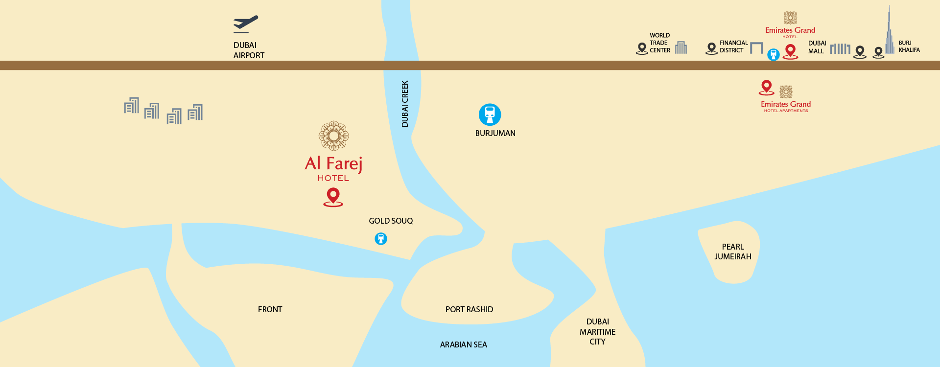 Al Farej Hotel Map